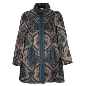 Hoss Intropia Paisley Tapestry Coat Long Sleeve Size 38/US 6